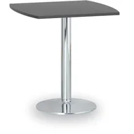 Stoły i stoliki do biura - B2B Partner Stolik wysoki Filip II, 660 x 660 mm, chromowana podstawa, płyta antracyt 423261 - miniaturka - grafika 1