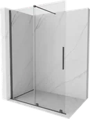 Ścianki i drzwi prysznicowe - Mexen Velar drzwi prysznicowe rozsuwane Walk-in 160 cm, transparent, gun gray szczotkowany - 871-160-000-03-66 - miniaturka - grafika 1