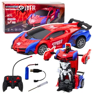 Samochód Robot Spider Pająk Zdalnie Sterowany 2w1 Światła Dźwięki LEAN Toys - Roboty dla dzieci - miniaturka - grafika 1
