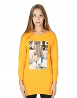 Bluzy damskie - Długa Bluza Tunika Damska Bawełniana 249-09 r L - miniaturka - grafika 1