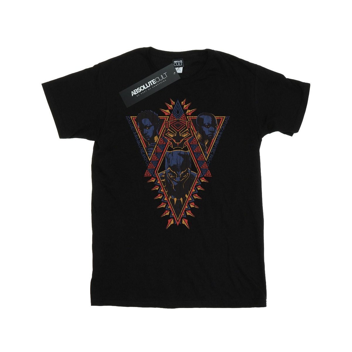Marvel Męska Koszulka Z Plemiennymi Głowami Czarnej Pantery (3XL / Czarny)