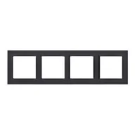 Klawisze i ramki - Ramka poczwórna czarna SIMON10 - miniaturka - grafika 1
