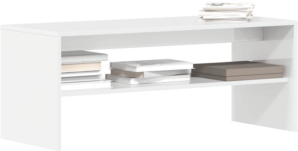 vidaXL Szafka pod TV, biała, wysoki połysk, 100x40x40cm, płyta wiórowa