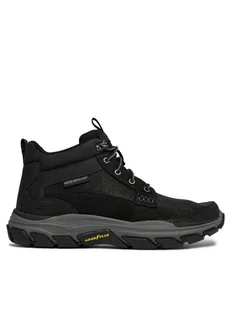 Skechers Trzewiki Respected Boswell 204454/BLK Czarny - Botki męskie - miniaturka - grafika 1