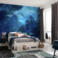 Fototapety - Fototapeta ciemny las niebieskimIzielonym - 400 x 280 cm - SANDERS & SANDERS - miniaturka - grafika 1