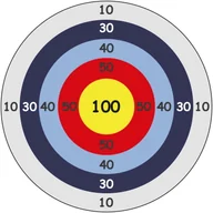 Zabawki i gry sportowe - MATA Animacyjna GRA Rzut Do Celu 100x100 cm - miniaturka - grafika 1