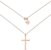 Biżuteria religijna - Naszyjnik z różowego złota z krzyżem - miniaturka - grafika 1