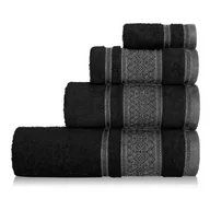 Ręczniki - Ręcznik 70 x 140 Bawełna Panama 500g/m2 Czarny - miniaturka - grafika 1