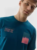 Koszulki męskie - T-shirt z nadrukiem męski 4F - miniaturka - grafika 1