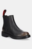 Botki damskie - Camper sztyblety skórzane Dean damskie kolor czarny na płaskim obcasie K400761-009 - miniaturka - grafika 1