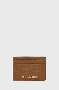 Michael Kors MICHAEL MICHAEL etui na karty skórzane damski kolor brązowy - Portfele - miniaturka - grafika 1