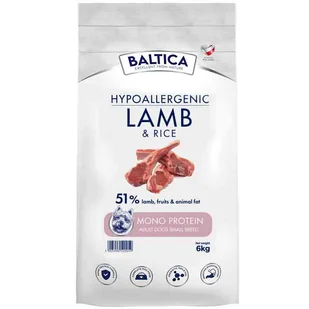 Baltica Monoprotien Adult Lamb Rice S 6 kg - Sucha karma dla psów - miniaturka - grafika 1