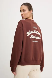 New Balance bluza damska kolor brązowy z aplikacją WT53516ROK - Bluzy damskie - miniaturka - grafika 1