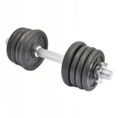 Hantle i ciężarki - Hantla Ciężarek Żeliwny 15 kg Obciążenia + Gryf - miniaturka - grafika 1