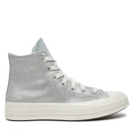 Trampki damskie - Trampki Converse Chuck 70 Suede Shimmer A08224C Szary - miniaturka - grafika 1