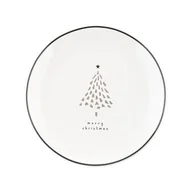 Talerze - Talerz deserowy Natalie 20 cm choinka biały - miniaturka - grafika 1