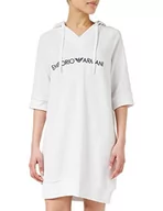 Bluzy damskie - Emporio Armani Iconic Terry Maxi bluza damska, biały, S - miniaturka - grafika 1