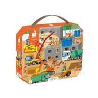 Puzzle - Janod Puzzle Dziecięce Le Chantier 36 częściowy - Gra edukacyjna Delikatna i koncentracja-walizka na nadgarstku-Wyprodukowano we Francji i certyfikowane przez FSC-od 4 lat, J02604, Wielokolorowy J02604 - miniaturka - grafika 1
