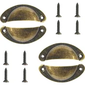 Zawiasy, okucia i inne akcesoria - szt. uchwytów retro muszlowych, uchwytów do szuflad, uchwytów meblowych, do szaf, szafek, szuflad (brązowy) - miniaturka - grafika 1