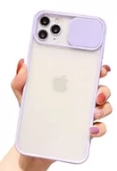 Etui i futerały do telefonów - Camslider Silikonowe Etui Pokrowiec Iphone 12 Fioletowy - miniaturka - grafika 1