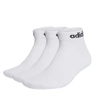 Skarpetki męskie - Adidas skarpety sportowe białe Ankle zestaw 3 szt., Rozmiar UE 49 - 51 - miniaturka - grafika 1