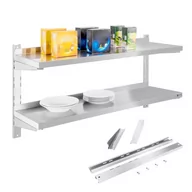 Meble gastronomiczne - Royal Catering Półka wisząca nierdzewna RCWR-120.2 podwójna 120cm RCWR-120.2 RCWR-120.2 - miniaturka - grafika 1