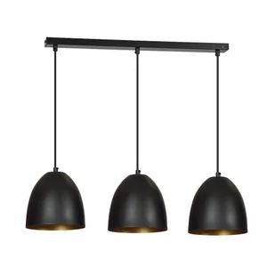 Emibig Lenox lampa wisząca 3-punktowa czarna/złota 410/3 410/3 - Lampy sufitowe - miniaturka - grafika 1