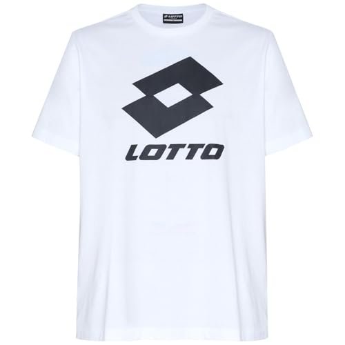 Lotto 1124002 Męski T-shirt, Regular Fit Męski T-Shirt Bright White M