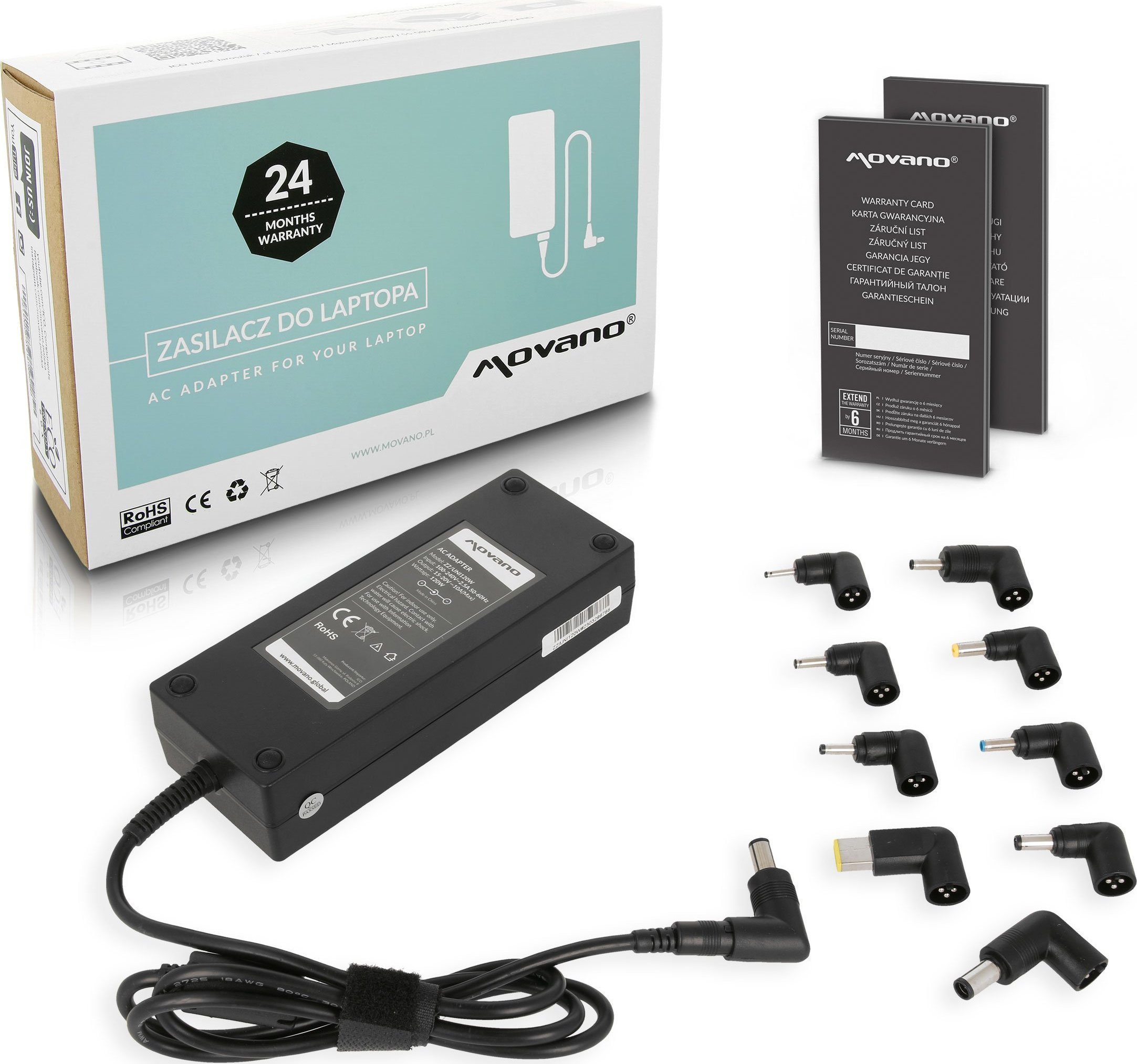 Zasilacz do laptopa 3DSimo Zasilacz ładowarka uniwersalna 15-20v|120W|10wtyków