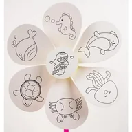 Zabawki i gry sportowe - Wiatraczek Tinting do kolorowania morze - kolorowanka - miniaturka - grafika 1