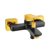 Baterie umywalkowe - Bateria wannowa złota Lippi Ferro - miniaturka - grafika 1