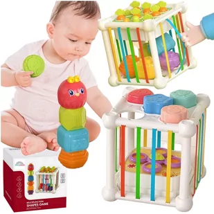 KOSTKA ELASTYCZNA SENSORYCZNA SORTER KWADRAT GUMKI MULTIKOSTKA EDUKACYJNA KOSTKA AKTYWNOŚCI - Zabawki interaktywne dla dzieci - miniaturka - grafika 1