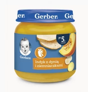 Gerber Obiadek Indyk z dynią i ziemniaczkami po 5 miesiącu 125 g - Dania dla dzieci - miniaturka - grafika 2