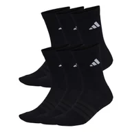 Skarpetki dla dzieci - Skarpetki adidas Cushioned Crew Socks 6 Pair Pack Black/Black/White XL - miniaturka - grafika 1