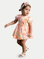 Sukienki i spódniczki dla dziewczynek - Mayoral Sukienka letnia 1909 Pomarańczowy Regular Fit - miniaturka - grafika 1