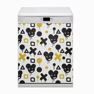 Dekoracje domu - Mata Bluedecor Magnes na zmywarkę, Graffiti Czarne 60x80 - miniaturka - grafika 1