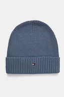 Czapki męskie - Tommy Hilfiger czapka z domieszką kaszmiru kolor niebieski  AM0AM12796 - miniaturka - grafika 1