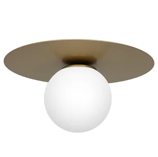Luminex Flat 3309 plafon lampa sufitowa 1x60W E14 złoty - Lampy sufitowe - miniaturka - grafika 1