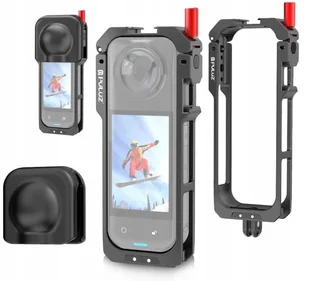 Frame Mount Uchwyt Obudowa Ramka 2x Iso Na Gopro + Dekielek Do Insta360 X5 / Pu759b - Akcesoria do kamer sportowych - miniaturka - grafika 1