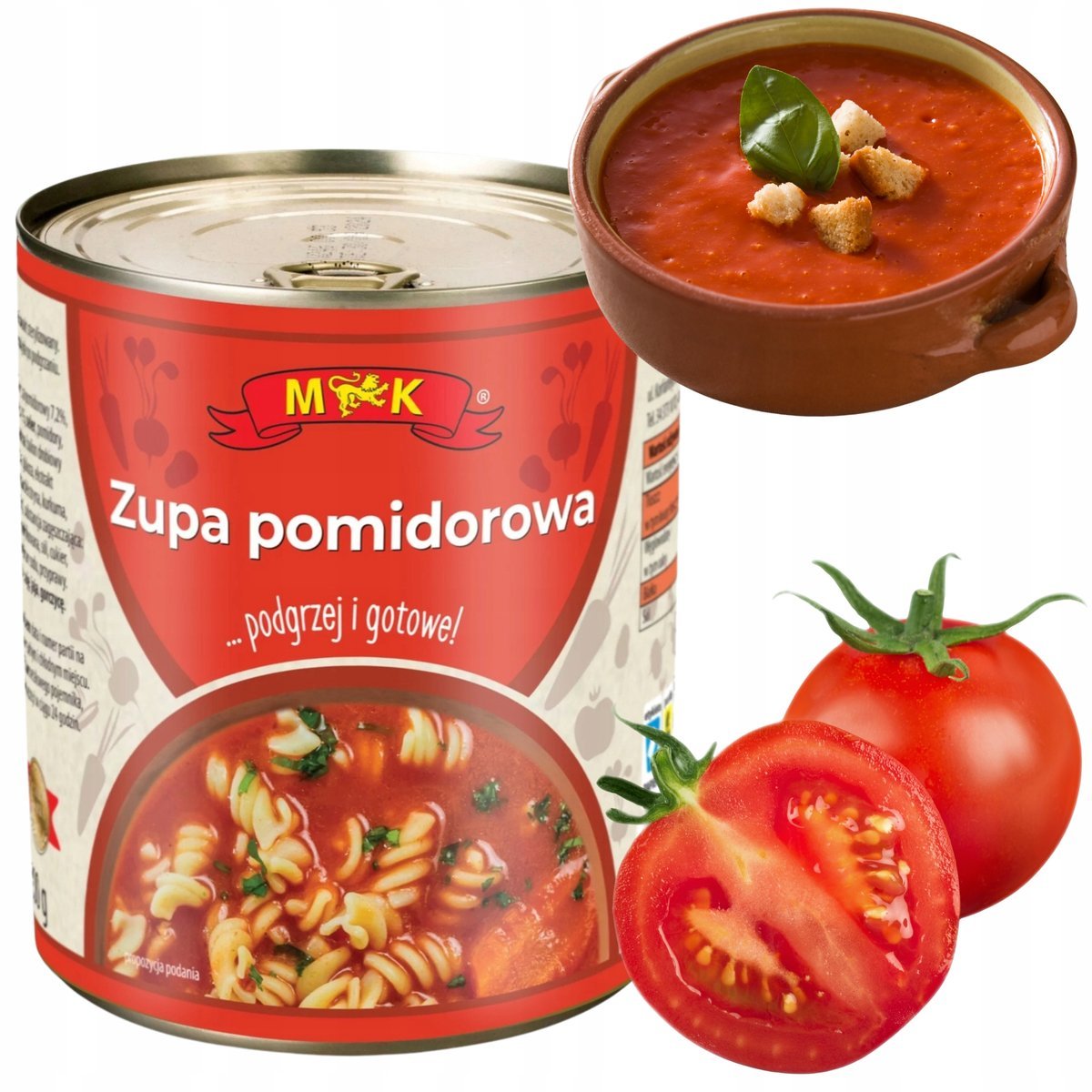 Zupa Pomidorowa Pomidorówka Gotowa w Puszce Smaczne Danie Konshurt 800g