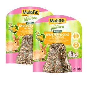 MultiFit Chrupiące dzwoneczki 2 x 125 g Mniszek lekarski - Karma dla gryzoni - miniaturka - grafika 1