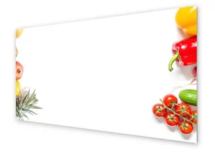Panel kuchenny HOMEPRINT Biała tafla z warzywami 100x50 cm - Dekoracje domu - miniaturka - grafika 1