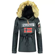 Kurtki damskie - Geographical Norway - PARKA damska BOOMERA, NIEBIESKI, M - miniaturka - grafika 1