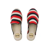 Espadryle damskie - Buty damskie Flip Flop Espadrilles Slip-In espadryle w paski klapki-40 - miniaturka - grafika 1
