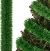 Oświetlenie świąteczne - Springos Łańcuch na choinkę 3m zielony, girlanda choinkowa, średnica 10cm UNIWERSALNY - miniaturka - grafika 1