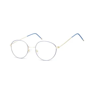 Lenonki Okulary oprawki optyczne 929E złote + niebieskie - Okulary korekcyjne, oprawki, szkła - miniaturka - grafika 1