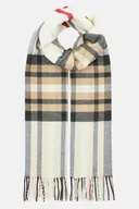 Apaszki i szaliki męskie - Szal Szaro-Beżowy w Kratę Tartan Unisex - miniaturka - grafika 1