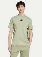 Koszulki męskie - adidas T-Shirt Future Icons 3-Stripes IY7736 Zielony Regular Fit - miniaturka - grafika 1