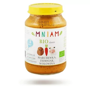 MNIAM Danie marchewka-ziemniak-wołowina od 5 miesiąca BIO 190 g MNIAM eko-wital-5695 - Szybkie dania obiadowe - miniaturka - grafika 1