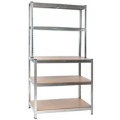 Szafy i regały magazynowe - Regał magazynowy MIRPOL MIR-RMG-N150 100 x 30/60 x 180 cm - miniaturka - grafika 1